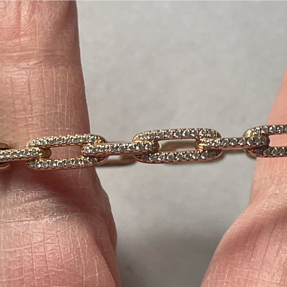 David Yurman 18k 4mm Rose Gold & Diamond Stax Collection bracelet - Picture 8 of 10